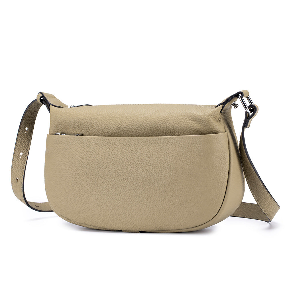 Women's Genuine Cowhide Leather Crossbody Bag – Urban Minimalist Shoulder Bag