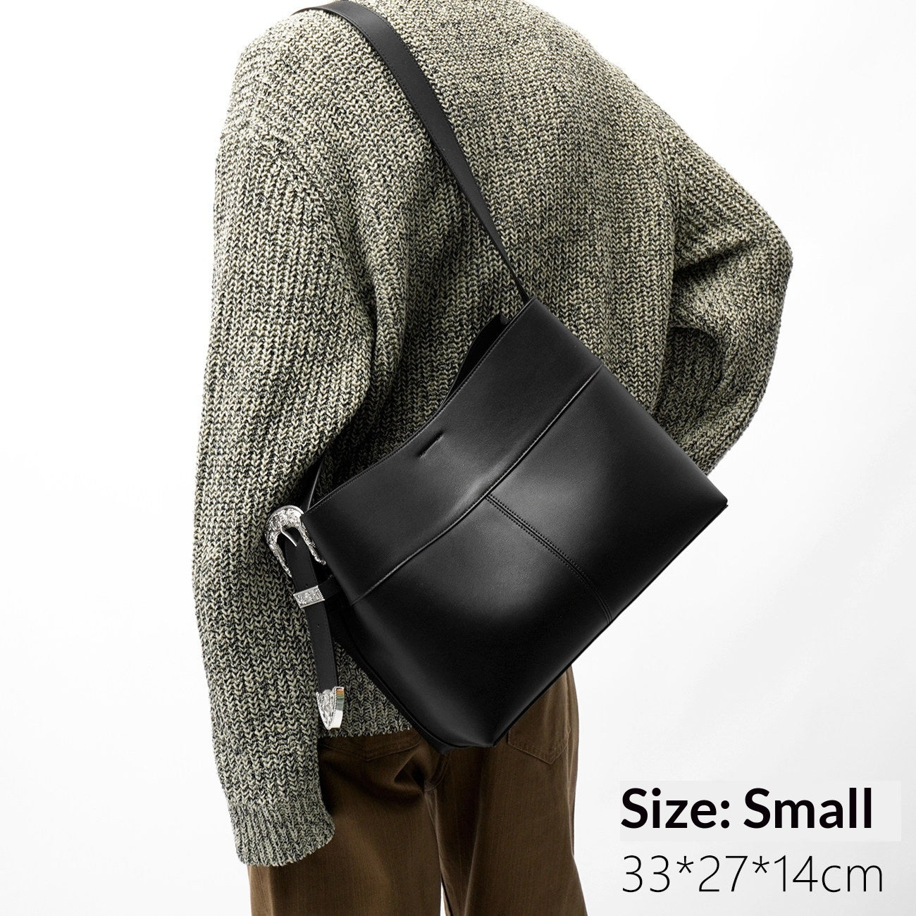 Men's Large Silver Quilted Crossbody Bag – Urban Minimalist PU Leather Shoulder Bag