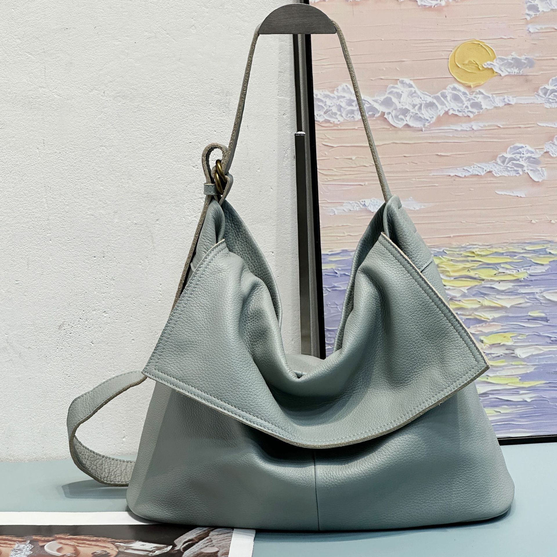 Women's Genuine Leather Crossbody Bag – Urban Minimalist Shoulder Bag