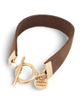 Distressed Tan Leather Color Band Bracelet by The Urban Charm