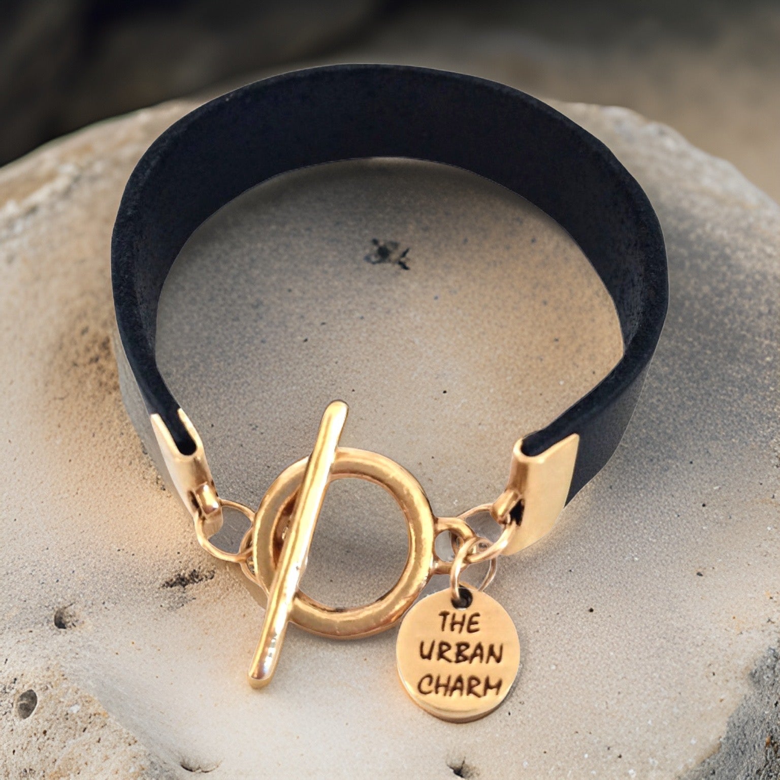 Black Leather Color Band Bracelet by The Urban Charm
