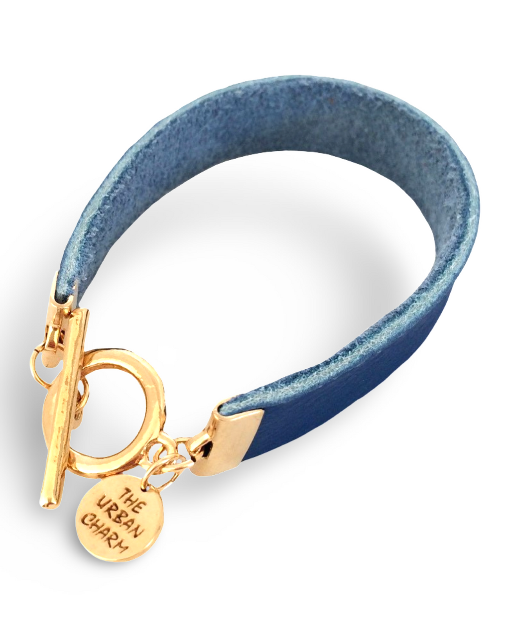 Blue Leather Color Band Bracelet by The Urban Charm