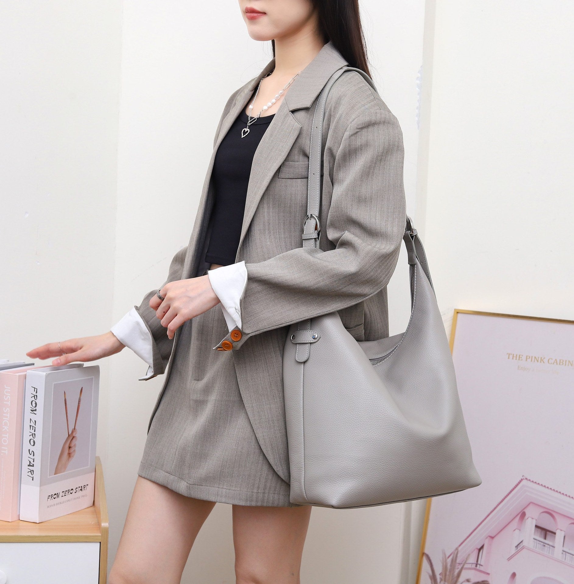 Women's Genuine Leather Bucket Crossbody Bag | Urban Minimalist Style